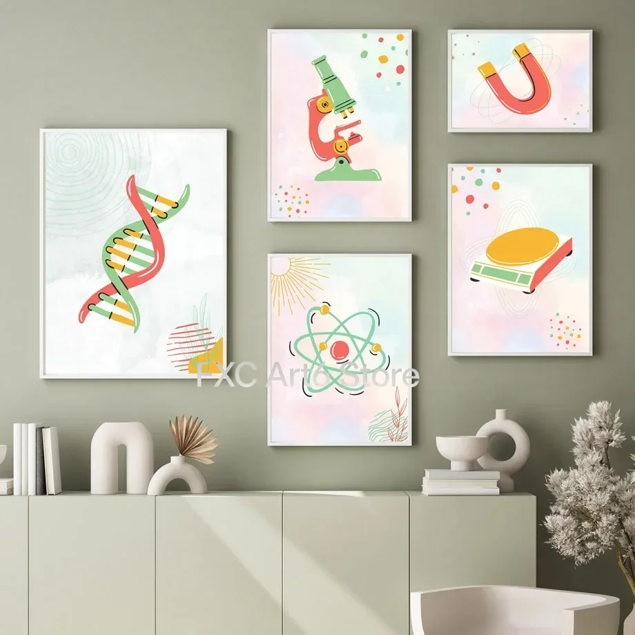 Science Nursery - 1 Buah Poster Pembibitan DNA Mikroskop